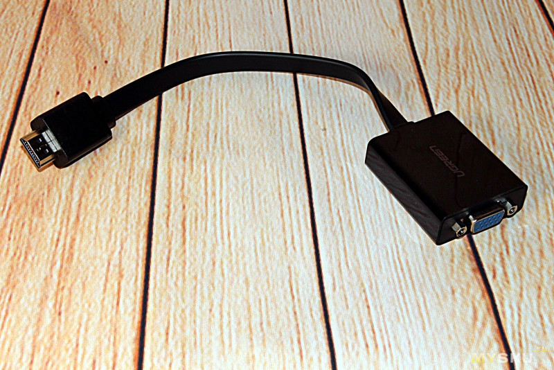 Проверенный тысячами пользователей конвертер VGA-HDMI от Ugreen . Дополнительное питание и разъем 3,5мм на борту.