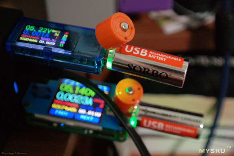 Удобные аккумуляторы АА Sorbo, перезаряжаемые от USB