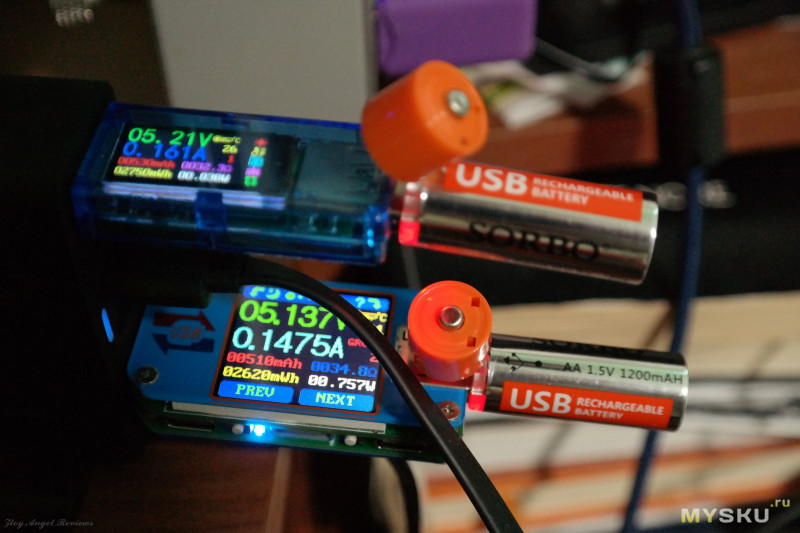 Удобные аккумуляторы АА Sorbo, перезаряжаемые от USB