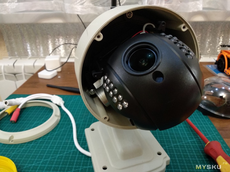 Обзор уличной камеры EasyN HD 960P  WiFi PTZ  2.8-12mm для домашнего видеонаблюдения и установка микрофона