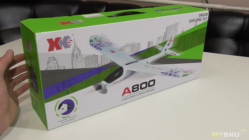 Мотопланер для новичка c 3D стабилизацией полета  -  XK A800