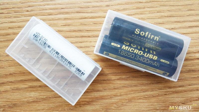 Аккумуляторы Sofirn 18650 (3000mah, 3200mah, 3400mah + microUSB вход)