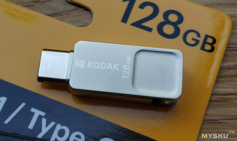 Kodak K223C 128Gb - компактная и емкая флешка с Type-C и USB3.1