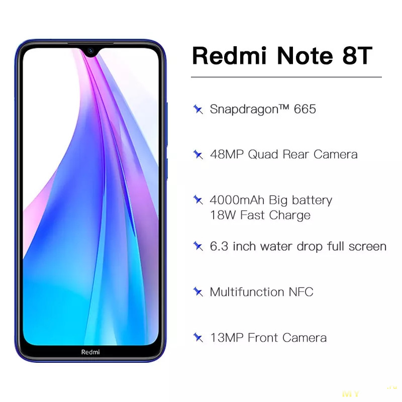 Redmi Note 8T 4+64GB NFC/Global. Цена 159$ c промокодом