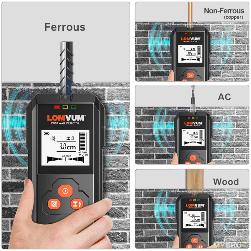 Lomvum LW10 Wall detector - детектор металла, дерева и скрытой проводки.