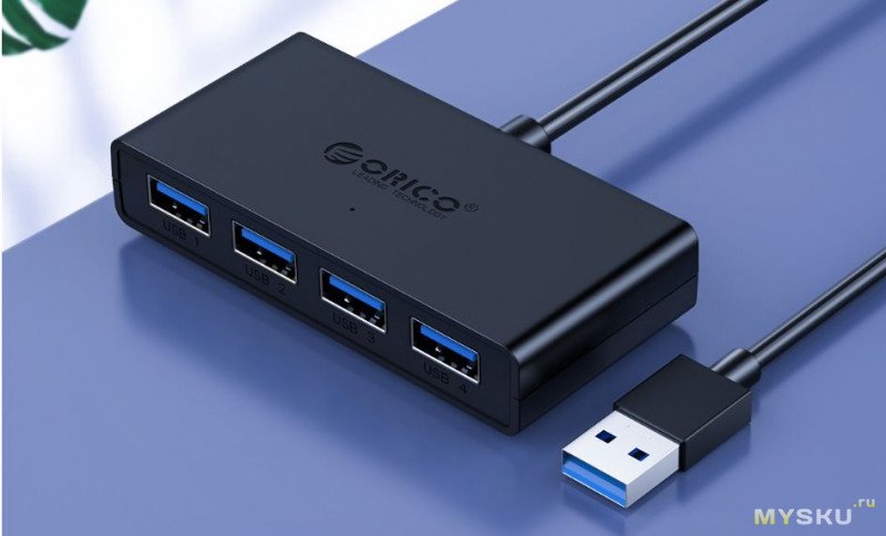 USB3.0 хаб на четыре порта от Orico по акции от 7.61$