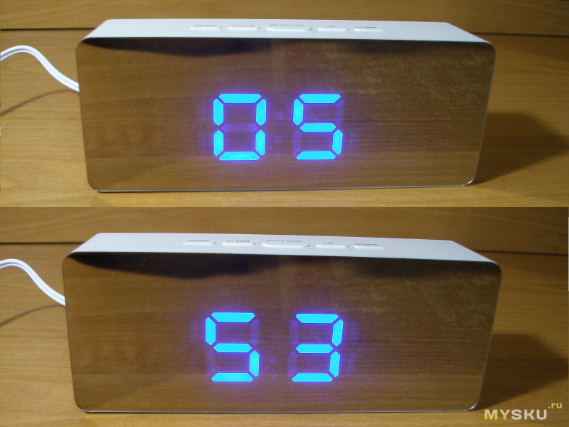 Цифровые часы TS-S69 с зеркальной лицевой панелью.