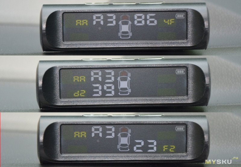 Монитор давления в шинах с датчиками для внутреннего монтажа