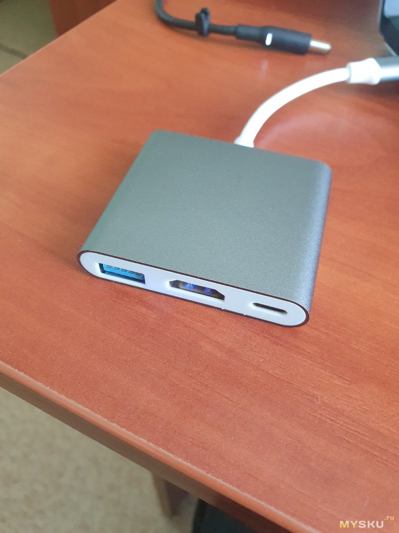 Адаптер USB Type-C на HDMI и USB 3.0 с поддержкой Power Delivery