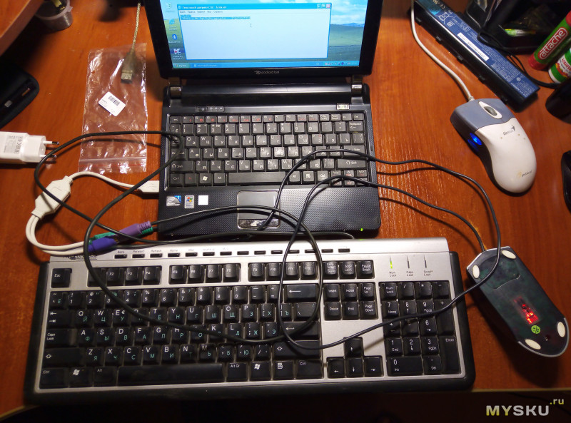 Небольшой обзор переходника-адаптера для клавиатуры и мыши с PS/2 на USB