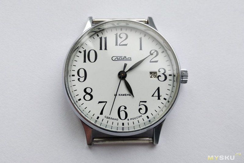Часы "Слава" 2414, 21 камень или  минимализм в стиле bauhaus.