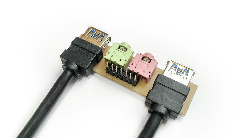 USB 3.0 кабель с двумя портами для передней панели корпуса ПК
