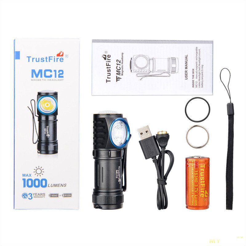 Налобный фонарь TRUSTFIRE MC12 за .99 (+ доставка 2.24)