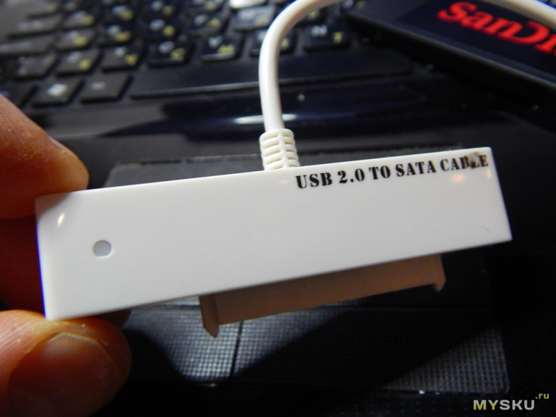Адаптер для 2.5" жесткого диска SATA (7+15) в USB 2.0