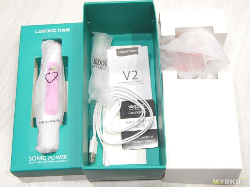 Электрическая зубная щётка Lebond V2 розовая прелесть