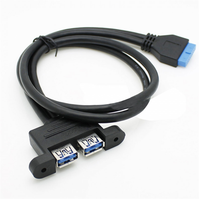 Парный USB 3.0 мама - 20 пин кабель для вывода USB 3.0 портов на морду компа  - 30cm 50cm 80cm