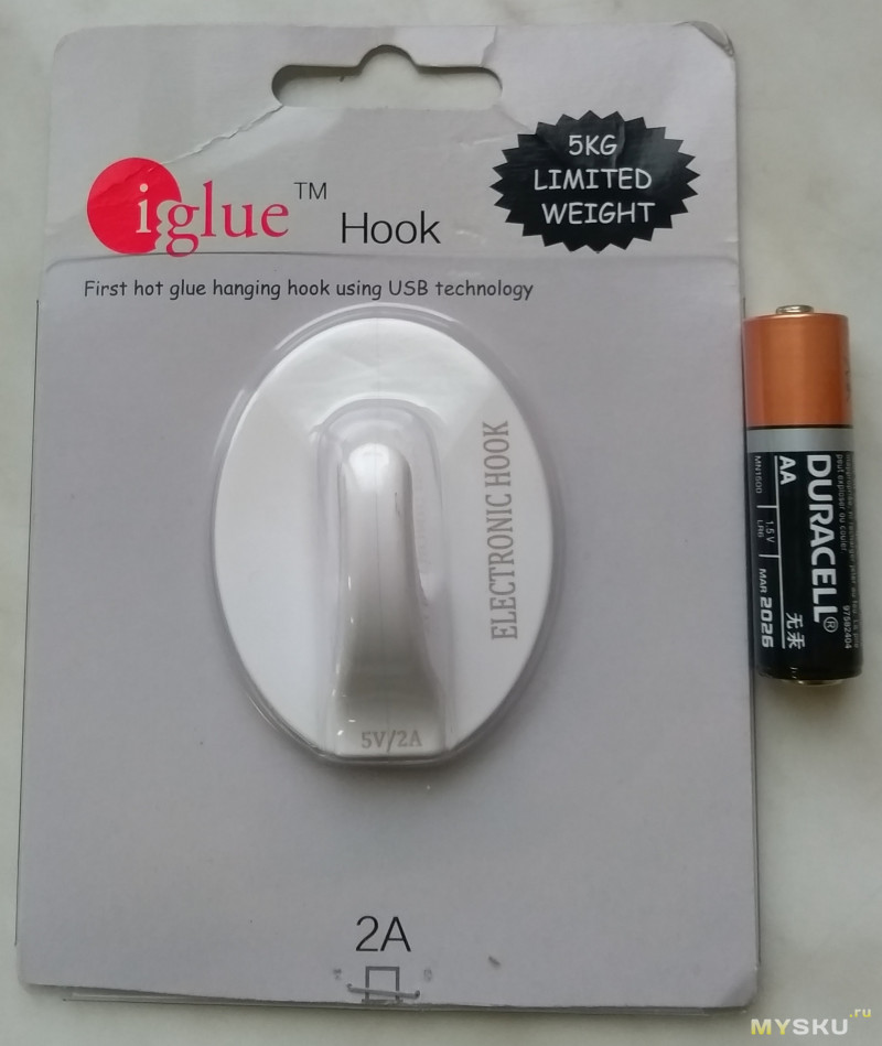 iGlue™ SH-001 - настенный USB крючок на 2 ампера - снасть для троллинга, но не рыболовная