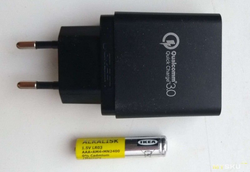 Ugreen CD122 - качественное однопортовое 18 Вт Qualcomm 3.0 зарядное устройство