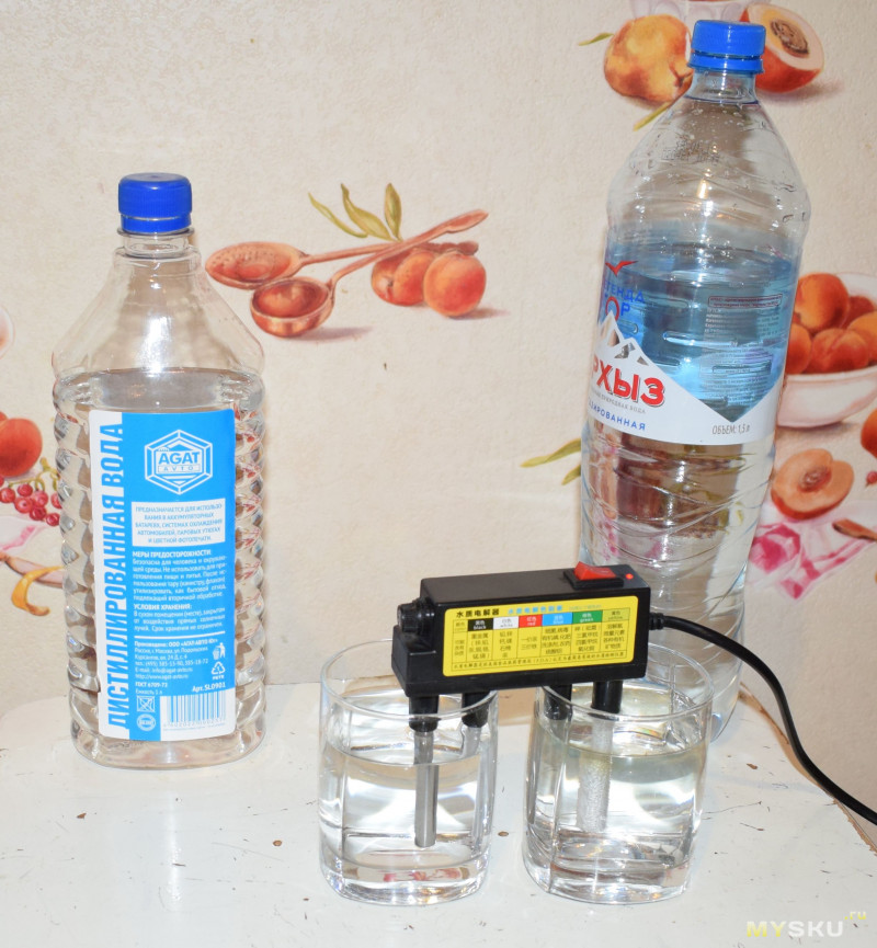 Якобы тестер качества воды методом электролиза