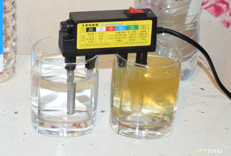Якобы тестер качества воды методом электролиза