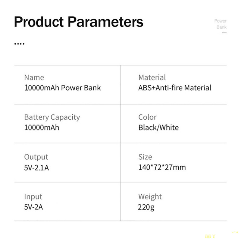 YKZ внешний аккумулятор 10000 мАч Купон скидка в 3$ Цена с купоном 6.65$