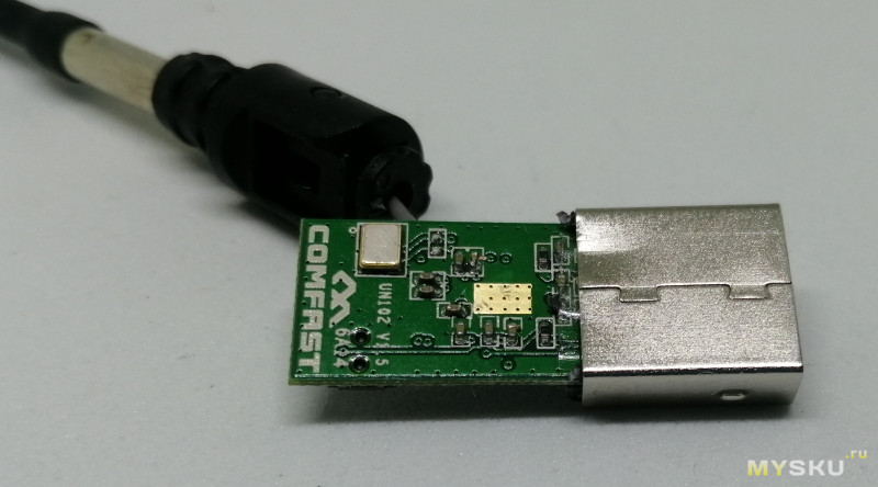 USB WiFi Comfast с 5dbi антенной на чипе Realtek 8188EU. Разборка.