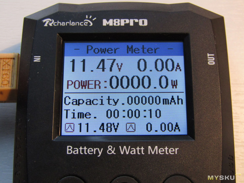 Тестер моделиста с функционалом измерения вольтажа ячеек батареи, ваттметром и usb зарядкой. M8Pro 2-8S.