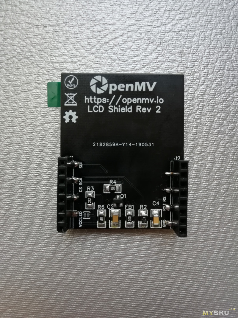 LCD-шилд для OpenMV своими руками