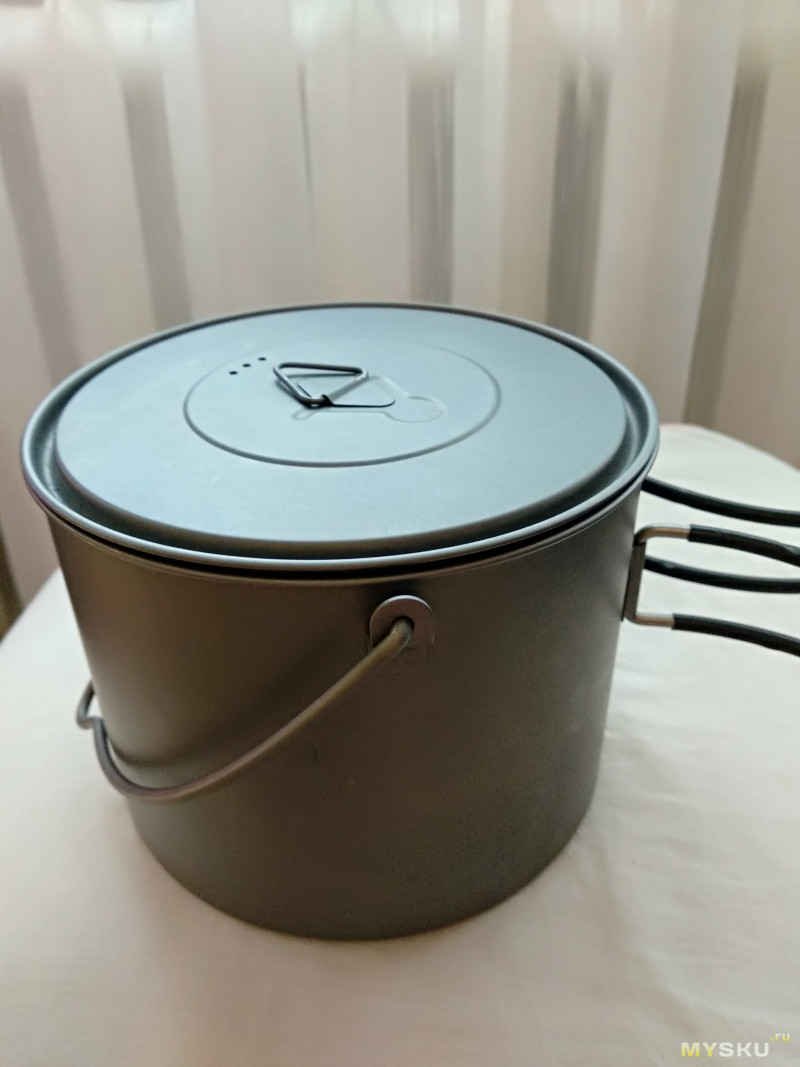 Титановый котелок TOAKS Titanium 1300ml Pot with Pan (POT-1300-BH )