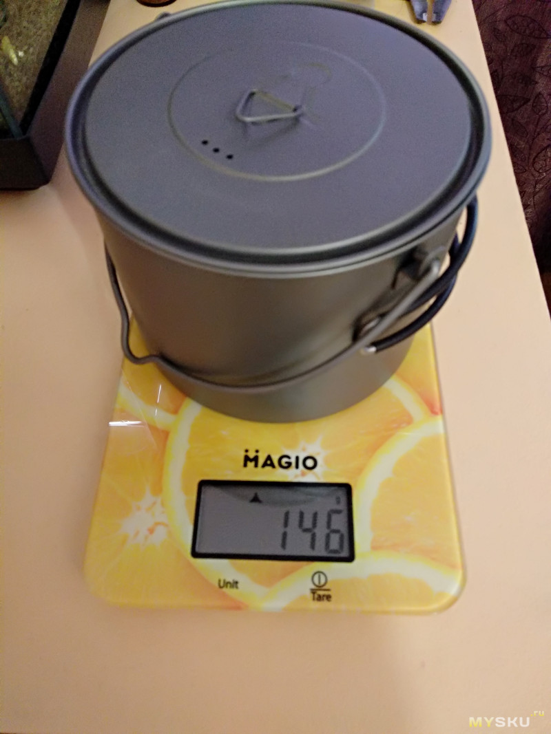 Титановый котелок TOAKS Titanium 1300ml Pot with Pan (POT-1300-BH )