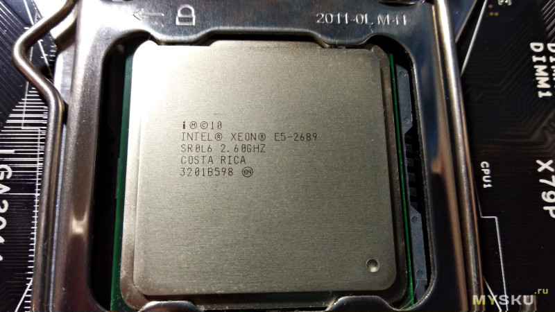 Небольшое тестирование комплекта Kllisre X79(LGA2011)+Xeon E5 2689+4x8 GB DDR3 (мат.плата+процессор+оперативная память). Много памяти, много потоков.