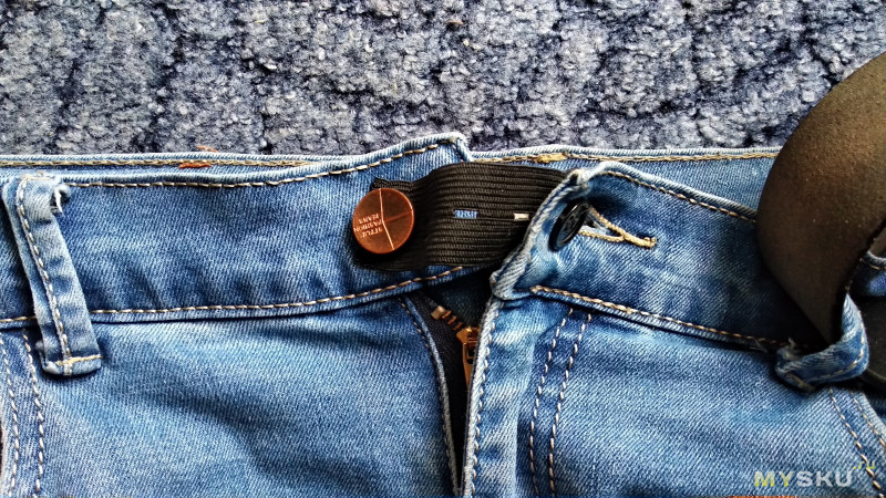 Резинка-удлинитель для пояса в джинсы/брюки и т.д.
