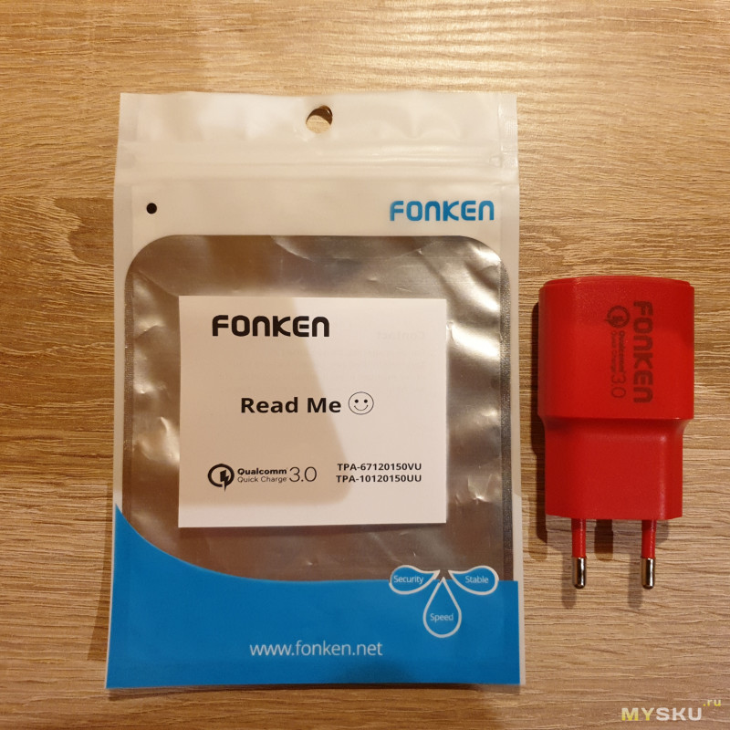 Зарядное устроиство FONKEN с поддержкой QC 3.0