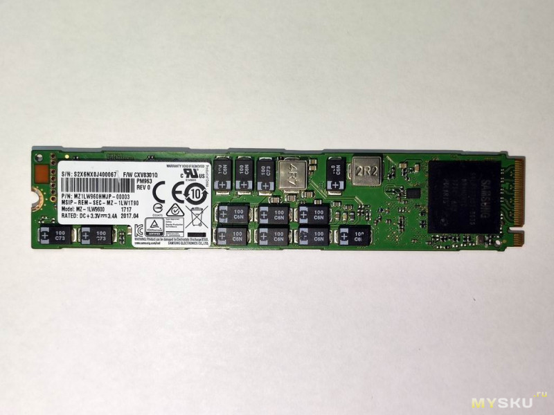Старый конь борозды не испортит... Обзор устаревших моделей SSD из китая. Часть 1. Samsung PM963 960GB NVMe 22110.