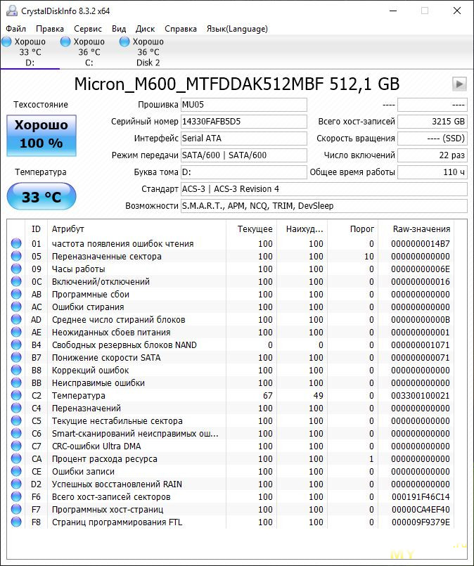 Старый конь борозды не испортит... Обзор устаревших моделей SSD из китая. Часть 2. Micron M600 MLC 512GB sata
