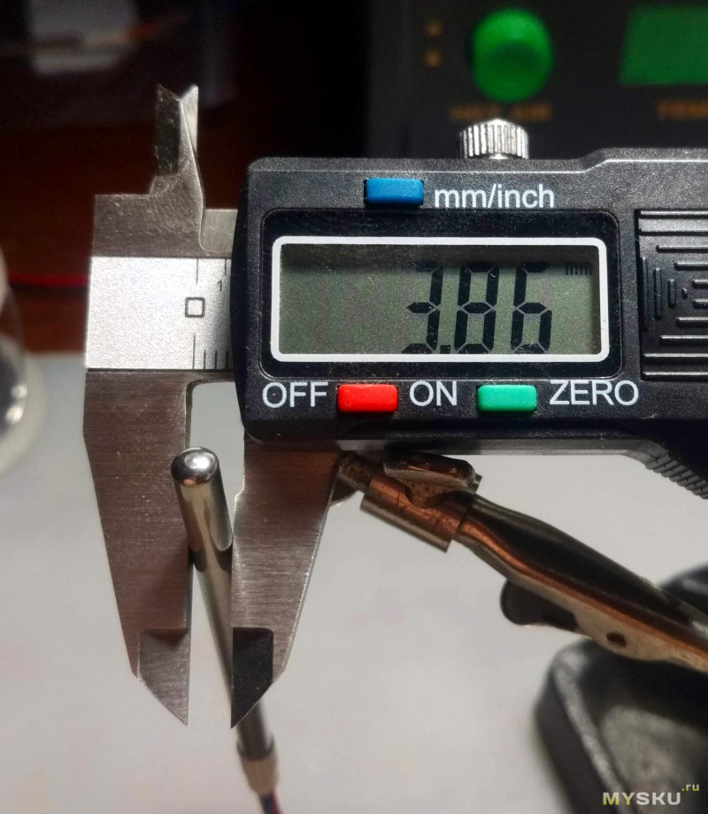Diameter of metal heater