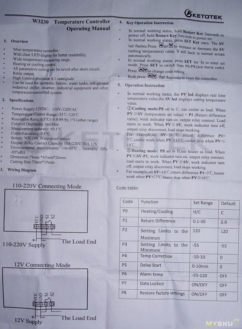 Как настроить терморегулятор из китая. Китайский терморегулятор w3230. Терморегулятор, контроллер температуры w3230. Регулятор температуры w3230 инструкция на русском. Термостат w3230 инструкция.