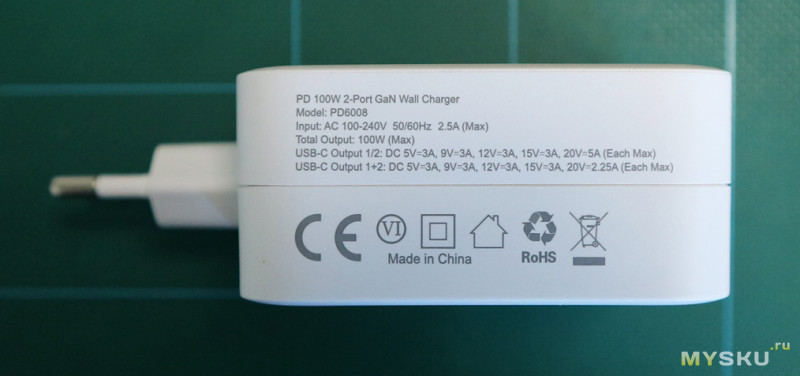 Блок питания (зарядка) CHOETECH PD6008 100Вт Power Delivery 3.0