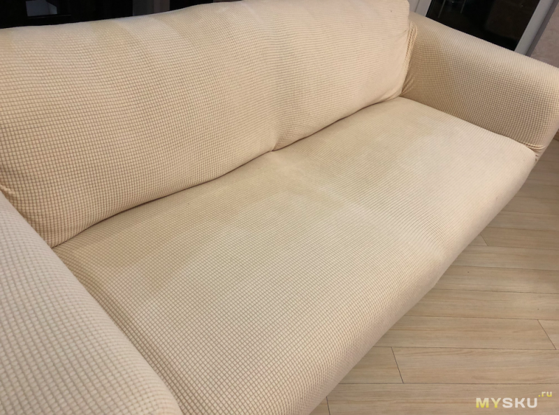 Чехол на 3-местный диван из бархатистой синтетики