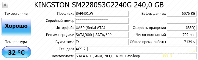 Кейс для SATA SSD - USB3.1 к M.2 NGFF SATA SSD BOX (JMS576)